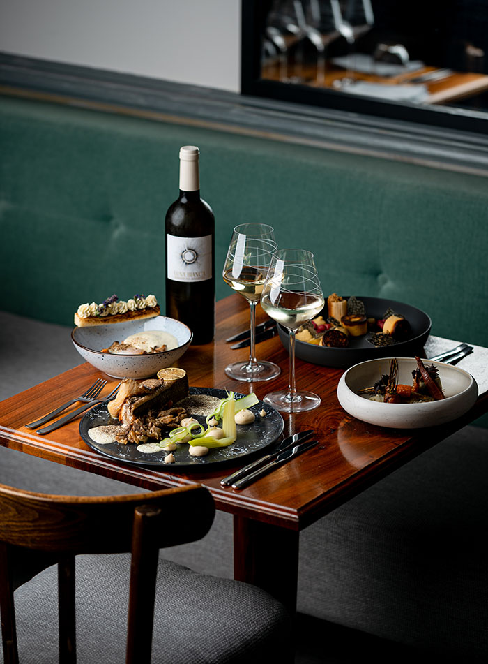 Exemple d'une table ayant commandé le menu de la semaine du Bistroquet